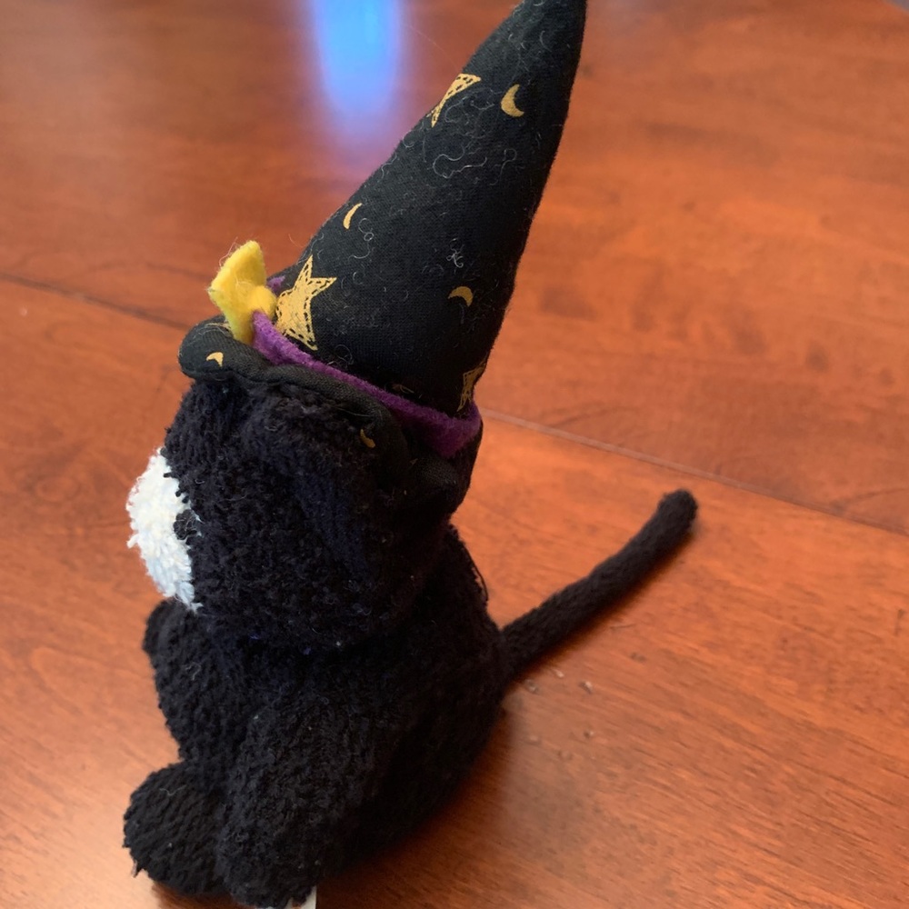 Sorcerer Bean Bag Black Cat Stuffed Animal Toy/Decoration -So Cute! - Picture 2 of 9